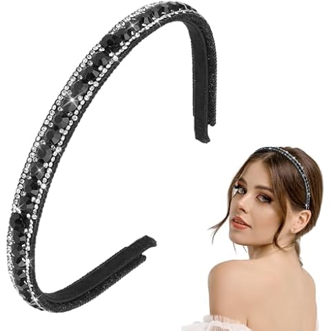 Bremorou Sparkling Rhinestone Headband for Women Cover