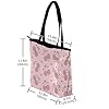 HEOEH Tote Bag for Women Large Shoulder Bag with Zipper and Pockets for College School Work Travel Shopping, (Cherry Hearts) #5