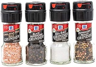 McCormick Salt & Pepper Grinder Variety Pack (Himalayan Pink Salt, Sea Salt, Black Peppercorn, Peppercorn Medley), 0.05 lb