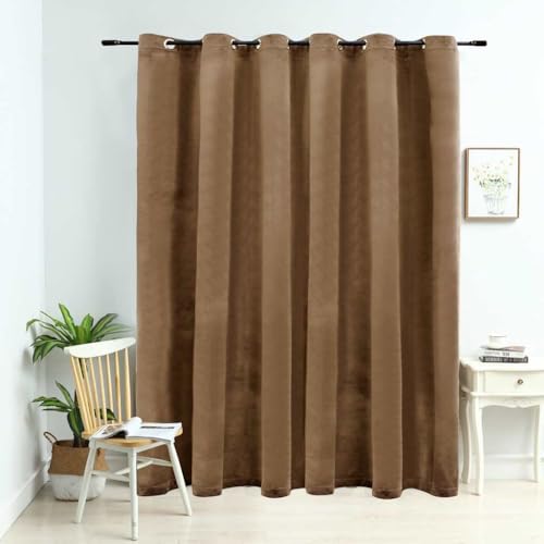 Rideau isolation thermique beige occultant de grande taille - 2