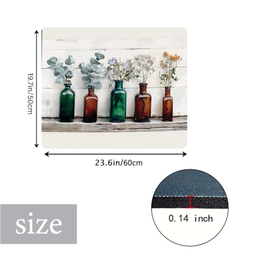 Image of Washer Dryer Top Cover Mat, Non-Slip Laundry Room Decor, Laundry Room Kitchen Appliance Decor Protector Universal 23.6 inchx19.7 inch (Vase 1)