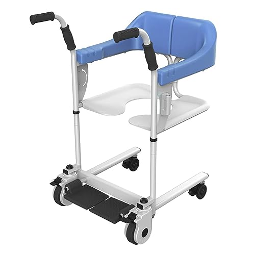 Silla de ruedas de transferencia para personas mayores con discapacidad, silla de ducha móvil de altura ajustable, silla de transporte para enfermería, ancianos paralizados, máquina de elevación