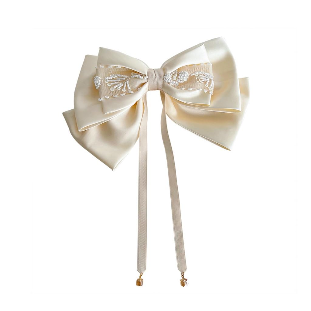 Mesh Diamond Ribbon Hair Clip Half A Word Spring Hairpin Versatile Elegant Hair Accessory for Women Daily Party Styling(E)