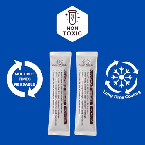 Image of Mini Ice Gel Pack Set | For Keeping Insulin, Vaccines, Drinks & Food Cool | Helpful in Cold Therapy | Ice Packs | Cold Packs (Mini, 6, count)