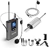 Micrófono de Diadema/Solapa Inalámbrico UHF HOTEC con Transmisor de Cuerpo y Receptor Recargable Mini con Salida de 1/4" para Vlogs o Discurso UHF 2