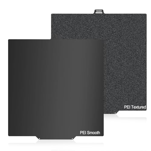 Image of 280x280mm Double-Sided PEI Build Plate for QIDI Q2, Black Smooth & Textured Flexible Spring Steel Plate, PLA PLA+ TPU Low Temp Printing Bed