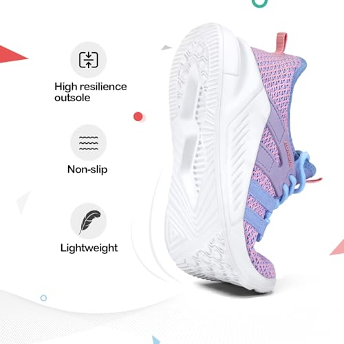 runside boys girls tennis shoes kids lightweight breathable sneakers lace-up running athletic shoes for toddlerlittle kidbig kid