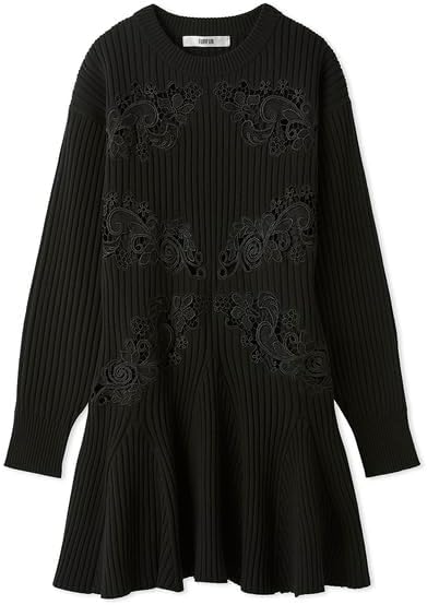 ファーファー] レース刺繍ニットミニワンピース RWNO251086 レディース  