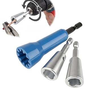 3Pcs Wire Twister Tool for Drill, Wire Stripping & Twisting Tool with Adjustable Jaws for Electrical Work, DIY Projects, Grade Wire Twister for Solid and Stranded Cables