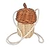 FOKH Cesto portaoggetti in Rattan, Dimensioni 7 x 13 cm, Materiale in Rattan, Dimensioni ridotte, Cestino in Rattan Fotografico per Bambini per Oggetti di Scena per la Fotografia di Neonati