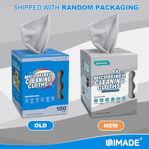 Image of UNIMADE Microfiber Cleaning Cloth, 100 Sheets Microfiber Towels for Cars