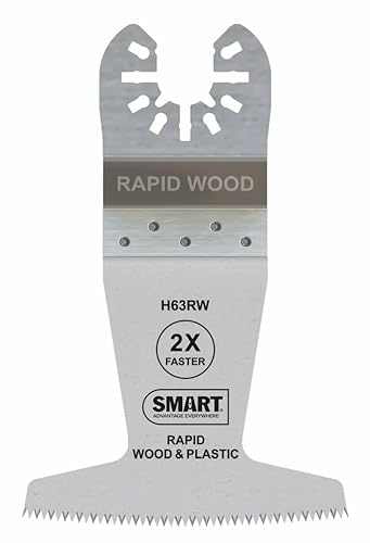 SMART Trade 63mm Schnelles Holz-Multitool-Blatt | Holz-Sägeblatt für Multitool | Hochgeschwindigkeits-Holzschneidklinge | Schnelle Holzbearbeitung | Kompatibel mit Starlock Multitool