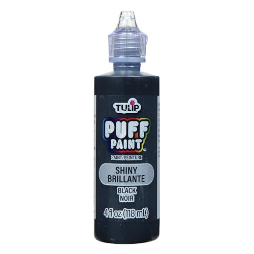 TULIP Dimensional Fabric Paint 41401 Dfpt 4Oz Slick Black, 4 Fl Oz (Pack of 1), Packaging may vary