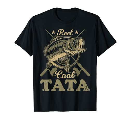 Fisherman Tata Retro Reel Cool Tata Fishing T-Shirt