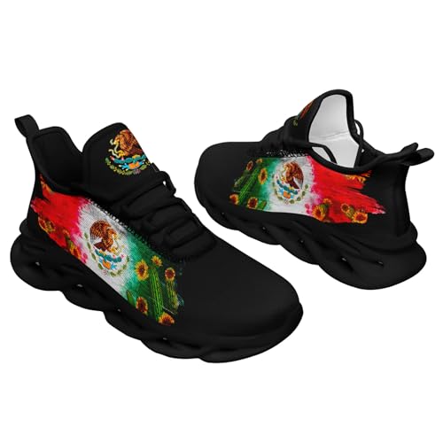 Men's Mexican Flag Sneakers Women's Lightweight Festivals Gift Mexico Unisex Running Sports Athletic Baseball Shoes2