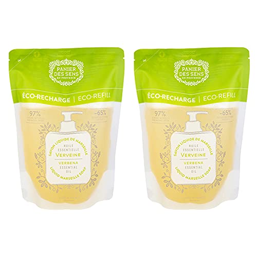 Panier des Sens Öko-Nachfüllpackung Marseiller Flüssigseife Verbene - Made in France - 2x500 Cover