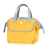 HUA ANGEL Insulated Cooler Lunch Bag - Large Waterproof Adult Lunch Tote Bag Soft Cooling Lunch Box