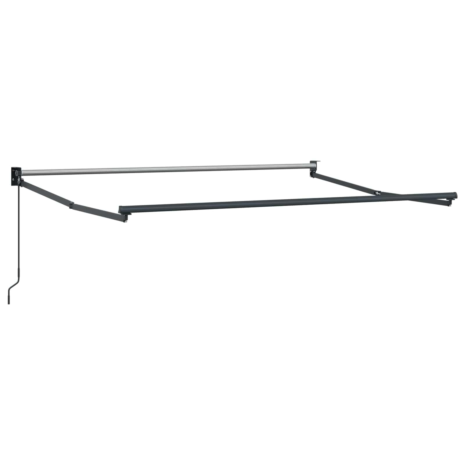 Cadre d'auvent manuel rétractable aluminium 3x2 protection solaire terrasse anthracite