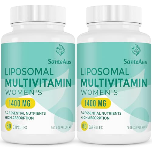 Liposomal Multivitamin for Women 50+ - Women's Daily Multivitamin with Iron, Vitamin A, C, D, E and B Complex - Immune Support, Hair & Skin Support, 120 Vegan Capsules,2 Pack