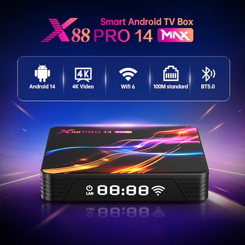 GREVA 8K Android 14.0 TV Box 2026, Android Box 4GB RAM 32GB ROM RK3528 chipset ondersteuning 2,4 GHz/5.0GHz Dual WiFi6 HDR10 BT5.0 Ethernet LAN Internet TV Box Bluetooth 3D HD Smart Media Streaming - Afbeelding 3