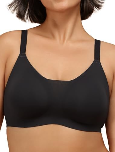 COMFELIE Wireless Seamless Bra for Women - No Underwire, Lightweight, Wirefree With Comfort V Neck - Comfy Sleep Bra