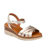 Jordana Shoes 2196639 Sandalia DE Piel con CUÑA Mujer Oro 39
