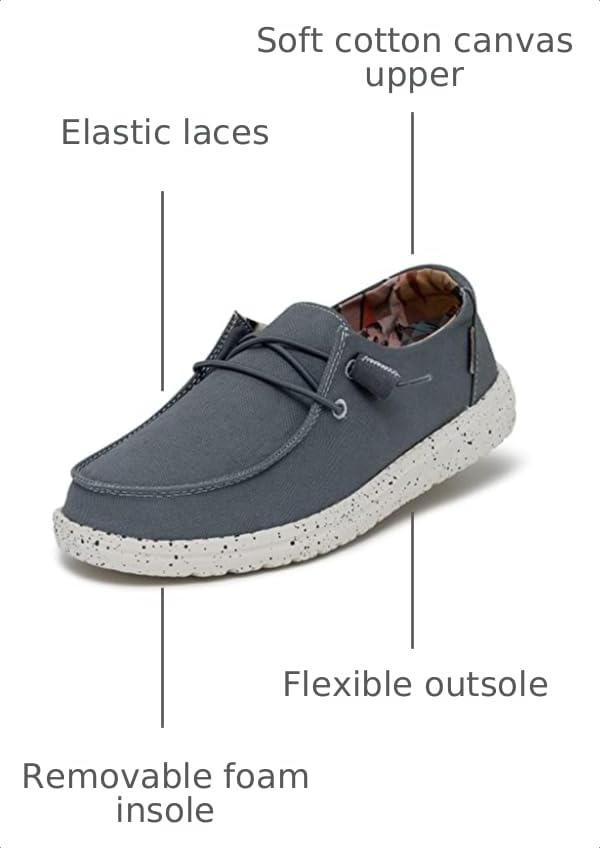 Image of HEYDUDE Women's Wendy Canvas | Women's Shoes | Women's Lace Up Loafers | Comfortable & Light-Weight