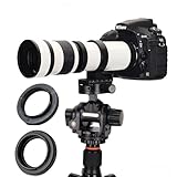 JINTU Téléobjectif 420 800mm, Objectif EF pour Canon SLR, Canon Manual Focus Objectif Zoom MF 4000d 2000d 1500d 850d 750d 1300d 1200d 600D 500d 250d 90d 80d 77D 6d 5D Nikon D90 D5600 D5200 D3200