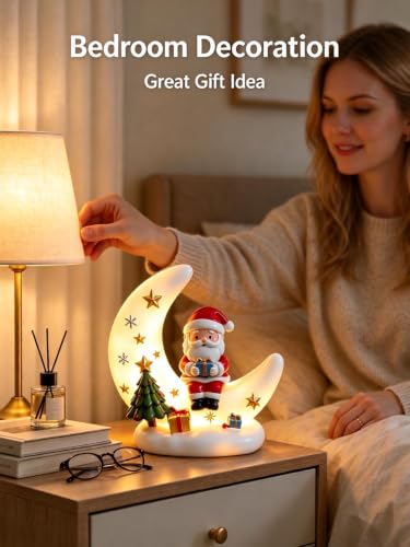 ChayWillow Christmas Santa Claus Moon LED Night Light USB Powered - image 3