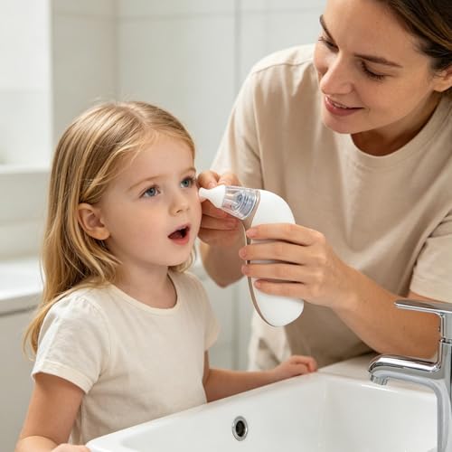 Nettoyage électrique des oreilles blanc au design ergonomique soigné