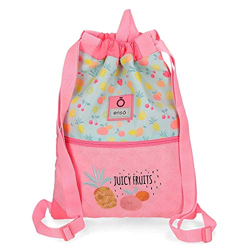 Enso Juicy Fruits, Mochila Saco Niñas, Multicolor, 35x46 Cms