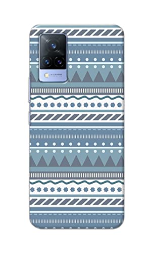 Image of Printed Hard Back Cover Case for Vivo V21 5G Back Cover (Seamless Geometric Tribal Pattern) -1803