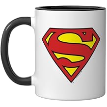 Superman Classic Logo Ceramic Mug, Black/White