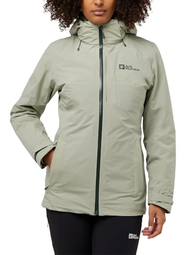 Jack Wolfskin Damen Hunberg 3in1 Jkt W, Mint Leaf, S EU