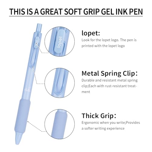 8 piezas bolígrafos de tinta gel retráctiles 0.5mm negro miniatura 2