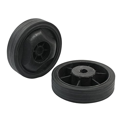 DealMux 2 piezas 16.5 mm Diámetro del agujero Ruedas antideslizantes de plástico negro para compresor de aire