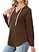 Womens Tops Trendy Long Sleeve Shirts Blouses Tunics Dressy Casual Sweaters Hoodies Sweatshirt for Women Chocolate Brown Early Fall Fashion Clothes Must Haves Winter Clothing Cowboy Chic Outfits 2025