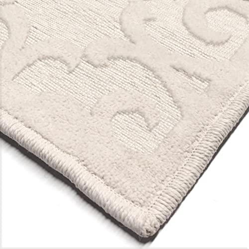 Orian Rugs BCL/SEAB/40NT/061X230 Orian Sculpted 4704 Indoor/Outdoor High-Low Debonair Natural Runner Rug thumb #3