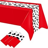 Remagr 54 x 108 Inch Cowboy Tablecloth Cow Table Runner Table Cover Rectangular Table Cloth Birthday