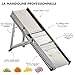 BRON COUCKE - Professional Mandoline - Stainless Steel - Slices Fruits and Vegetables, Makes French Fries and Julienne - Straight Blade + Waffle Blade - Adjustable Thickness - Includes Safety Carriage