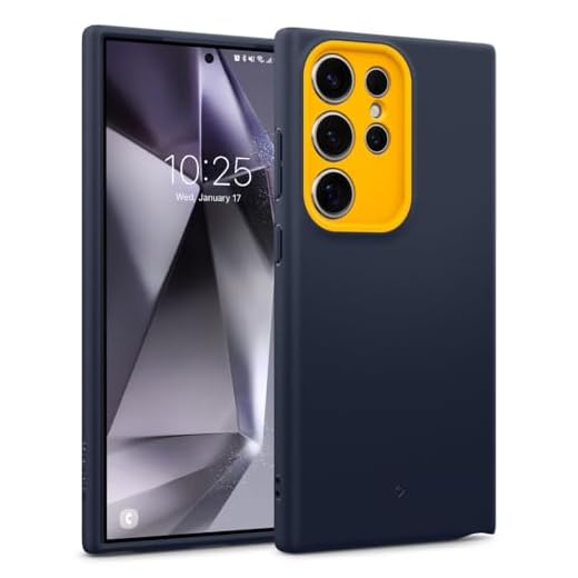 Caseology Capa Nano Pop compatível com Samsung Galaxy S24 Ultra, [capa de silicone de camada dupla] Testado contra quedas de nível militar (2024) - Azul marinho