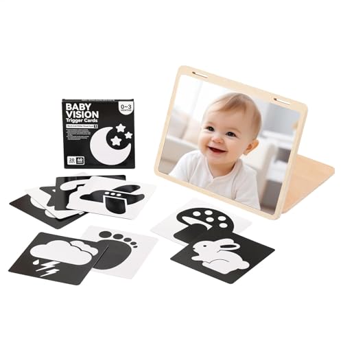 Miroir de sécurité éducatif double face pliable pour l'éveil des bébés