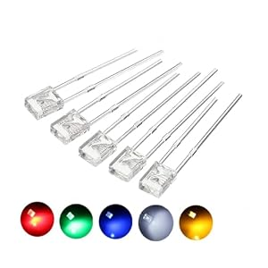 Cleiscry 100 Stück 2x5x7 Quadratische LED Dioden