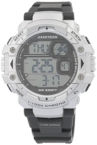 Armitron Sport Men's 40/8309 Digital Chronograph Watch, Black/Silver, Chronograph,Digital