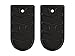 NDZ Performance Magazine Base Plate Finger Extension for Glock 43X 48 9mm, Textured Anodized Aluminum with Aspis Cut Design, Made in The USA - Black, Two Pack