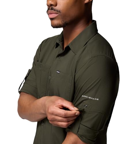Image of Columbia Men Polyester Loose Omni-Shade Ridge Utility Lite Hiking and Trekking Long Sleeve Shirt