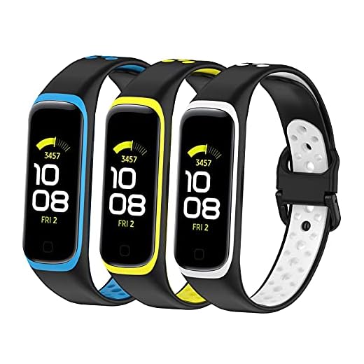 MIOJBS 3 Ersättningsband Kompatibel med Samsung Galaxy FIT 2 Vattentät Silikon Sport Armband Fitnessklocka Ersättningsrem för Samsung Galaxy Fit 2 (SM-R220)