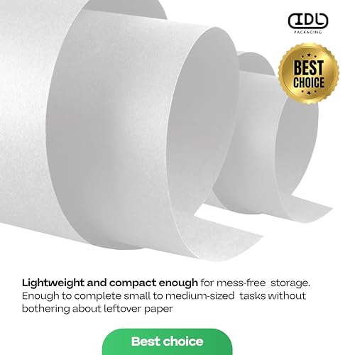 White Kraft Paper Roll 36" x 1200" (100 feet) with Cutter - USA-Made Quality Paper 50lb Thickness for Wrapping, Packing, Moving, Shipping, & Crafts/Arts - Natural Kraft Material by IDL Packaging by IDL Packaging - Image 7