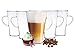 Produktbild 6 Latte Macchiato Gläser 400 ml mit Henkel Teegläser Kaffeegläser