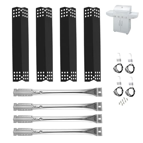 BBQration Grill Replacement Parts Kit for Master Forge 1010037 1010048 Tent Shield Heat Plates Burner Tube and Ignitors for Master Forge Grill Replacement Parts